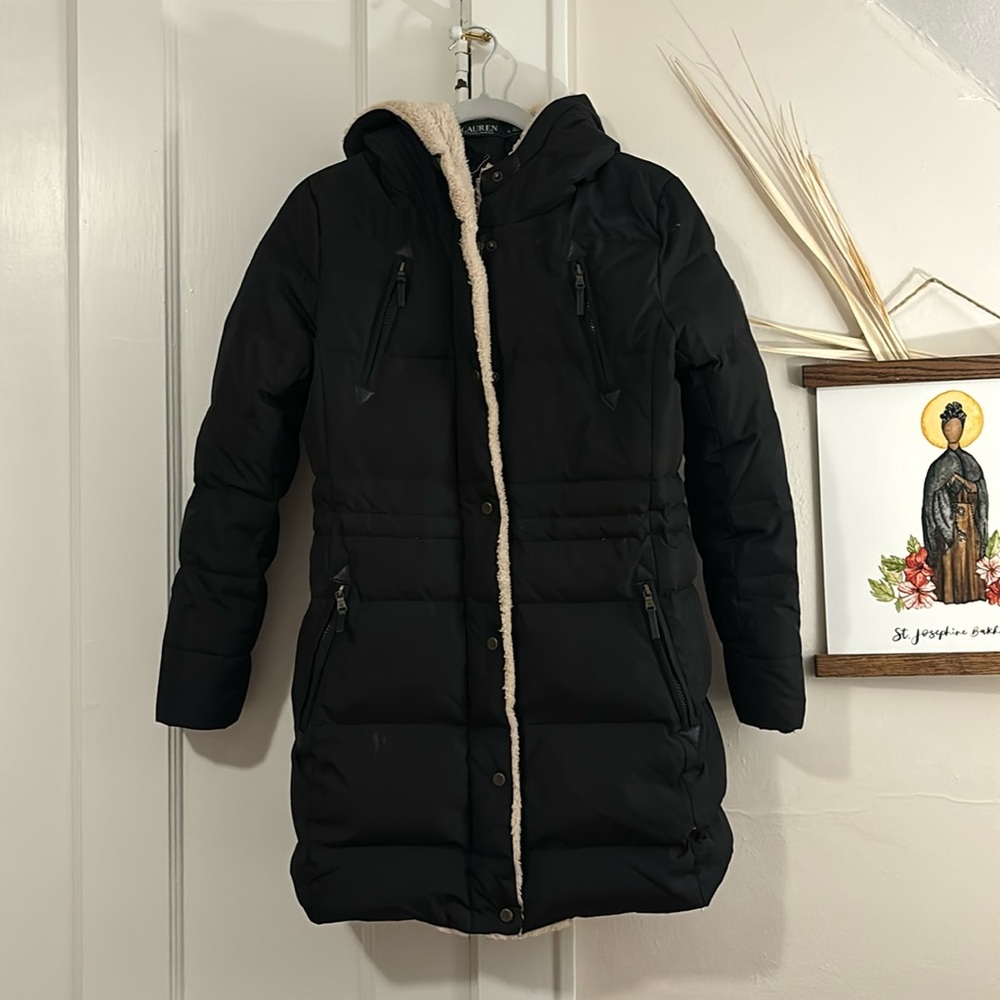 [Ralph Lauren] Black Down Long Winter Jacket